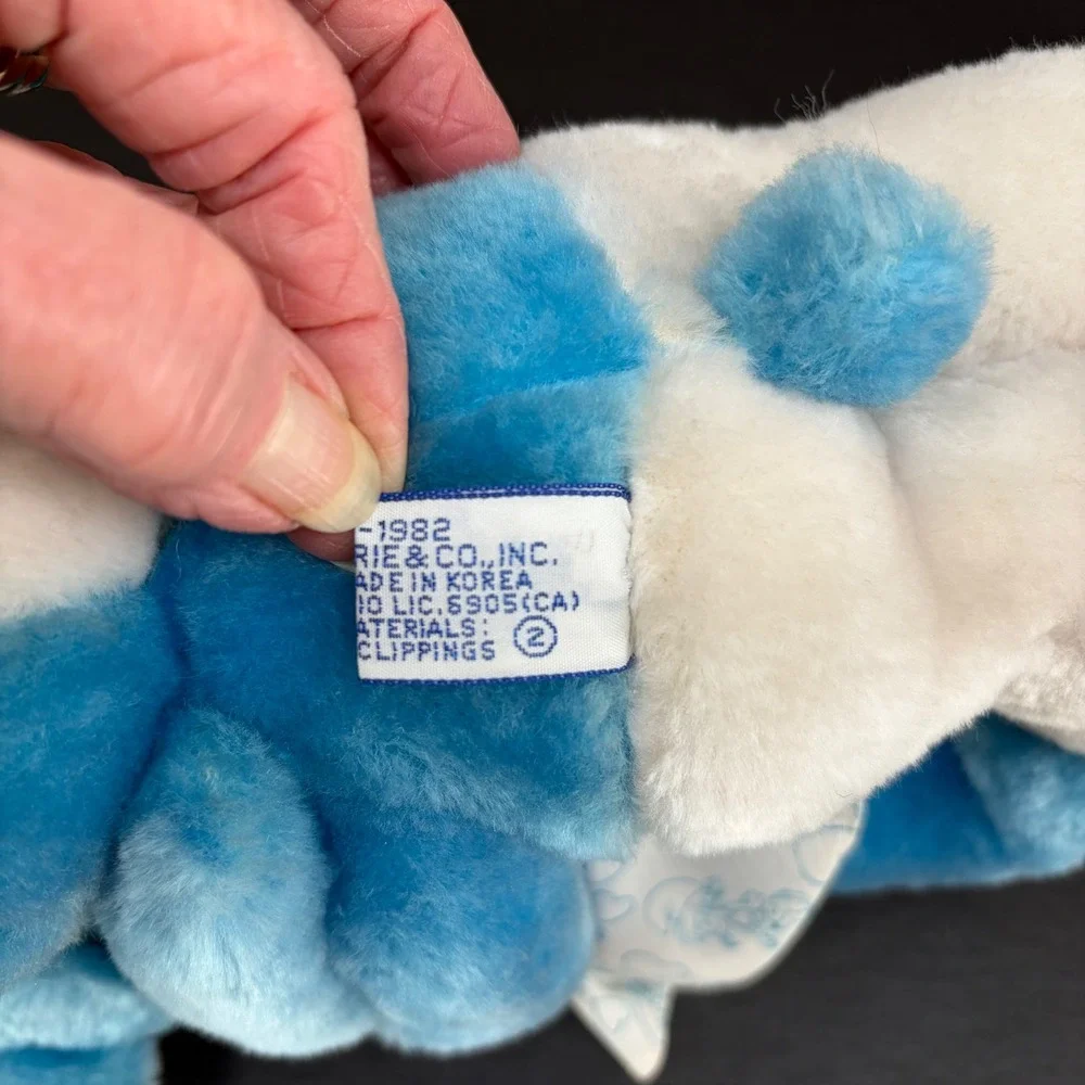 Wallace Berrie‎ Smurfs Plush 1982 Hugging Smurfette & Smurf Vintage 11